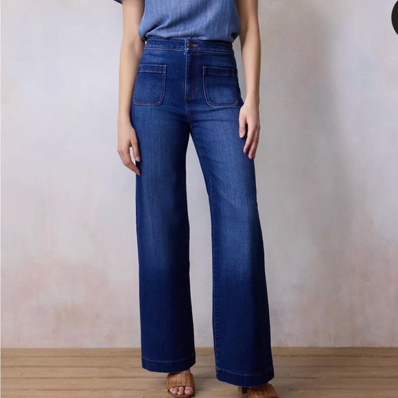 LC Lauren Conrad Denim - LC Lauren Conrad high waisted Dark Blue wide Leg Jeans NWOT’s